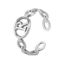 Load image into Gallery viewer, Initial Ring Silver