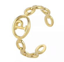 Load image into Gallery viewer, Initial Ring Gold