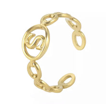 Load image into Gallery viewer, Initial Ring Gold