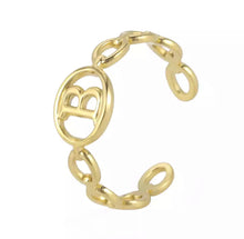 Load image into Gallery viewer, Initial Ring Gold