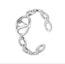 Load image into Gallery viewer, Initial Ring Silver
