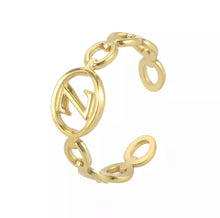 Load image into Gallery viewer, Initial Ring Gold