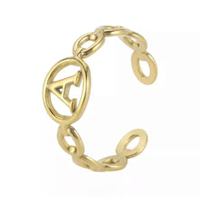 Load image into Gallery viewer, Initial Ring Gold