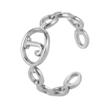 Load image into Gallery viewer, Initial Ring Silver