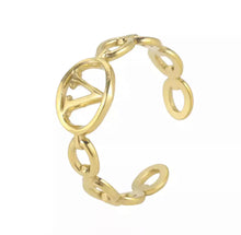 Load image into Gallery viewer, Initial Ring Gold