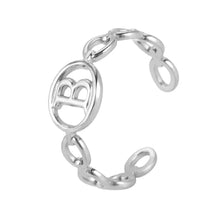 Load image into Gallery viewer, Initial Ring Silver