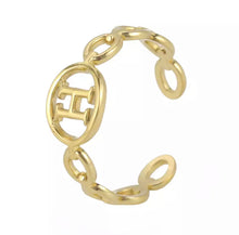 Load image into Gallery viewer, Initial Ring Gold