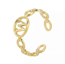 Load image into Gallery viewer, Initial Ring Gold