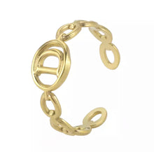 Load image into Gallery viewer, Initial Ring Gold