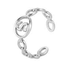 Load image into Gallery viewer, Initial Ring Silver