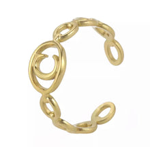 Load image into Gallery viewer, Initial Ring Gold