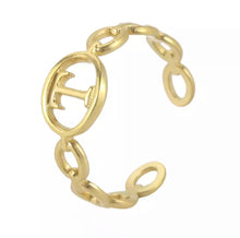 Load image into Gallery viewer, Initial Ring Gold