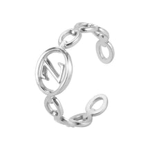 Load image into Gallery viewer, Initial Ring Silver