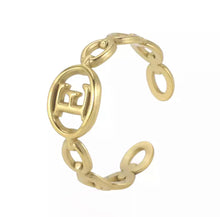 Load image into Gallery viewer, Initial Ring Gold