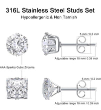 Load image into Gallery viewer, Stainless Steel CZ Earring
