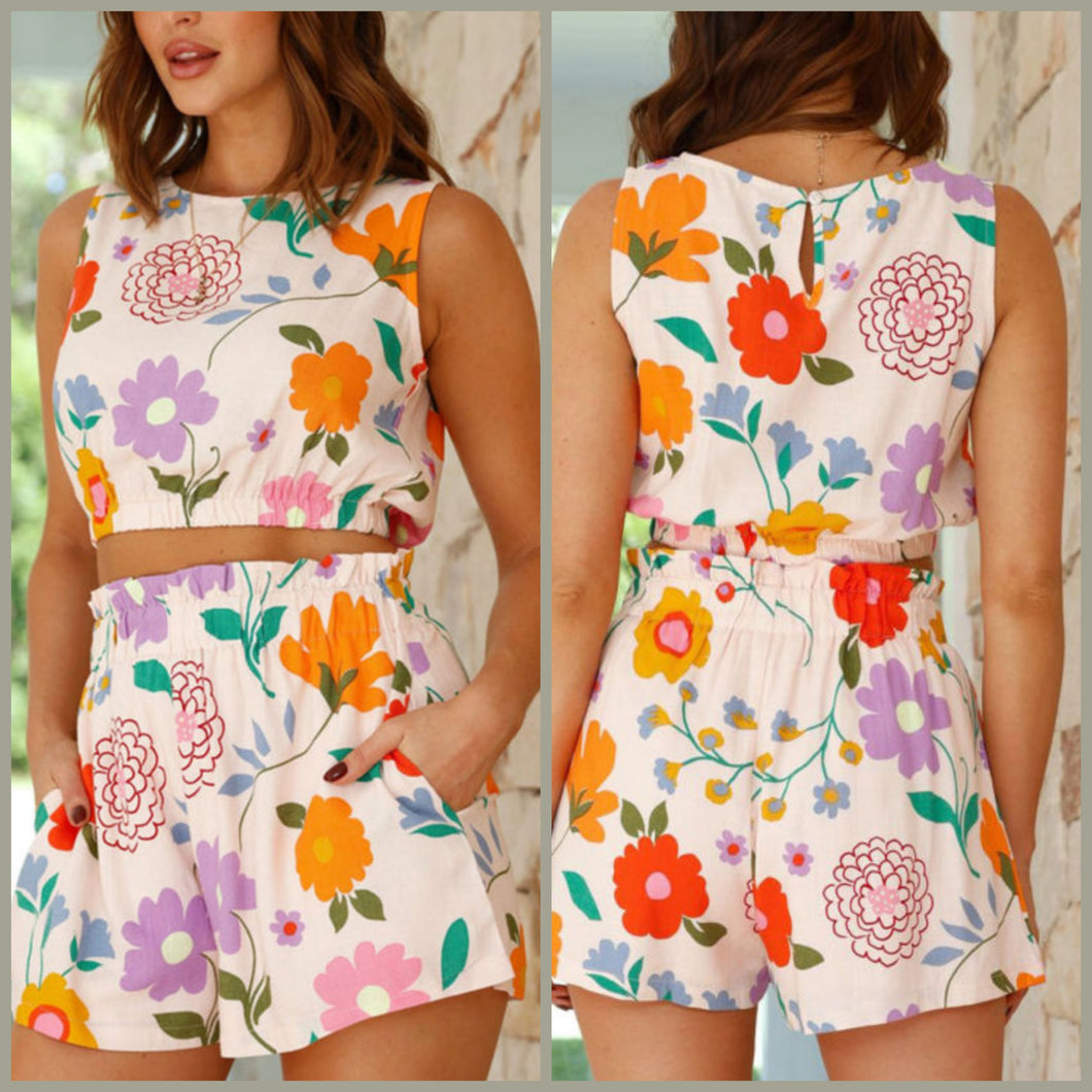 Multicolor Floral 2 Piece Set