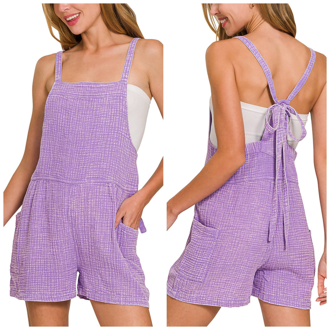 Lavender Knot Strap Romper