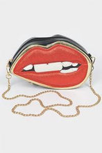 Load image into Gallery viewer, Red Lips Faux Leather Fun Clutch
