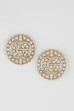 Load image into Gallery viewer, Jeweled CG Stud Earrings
