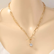 Load image into Gallery viewer, Paperclip Chain Toggle Necklace
