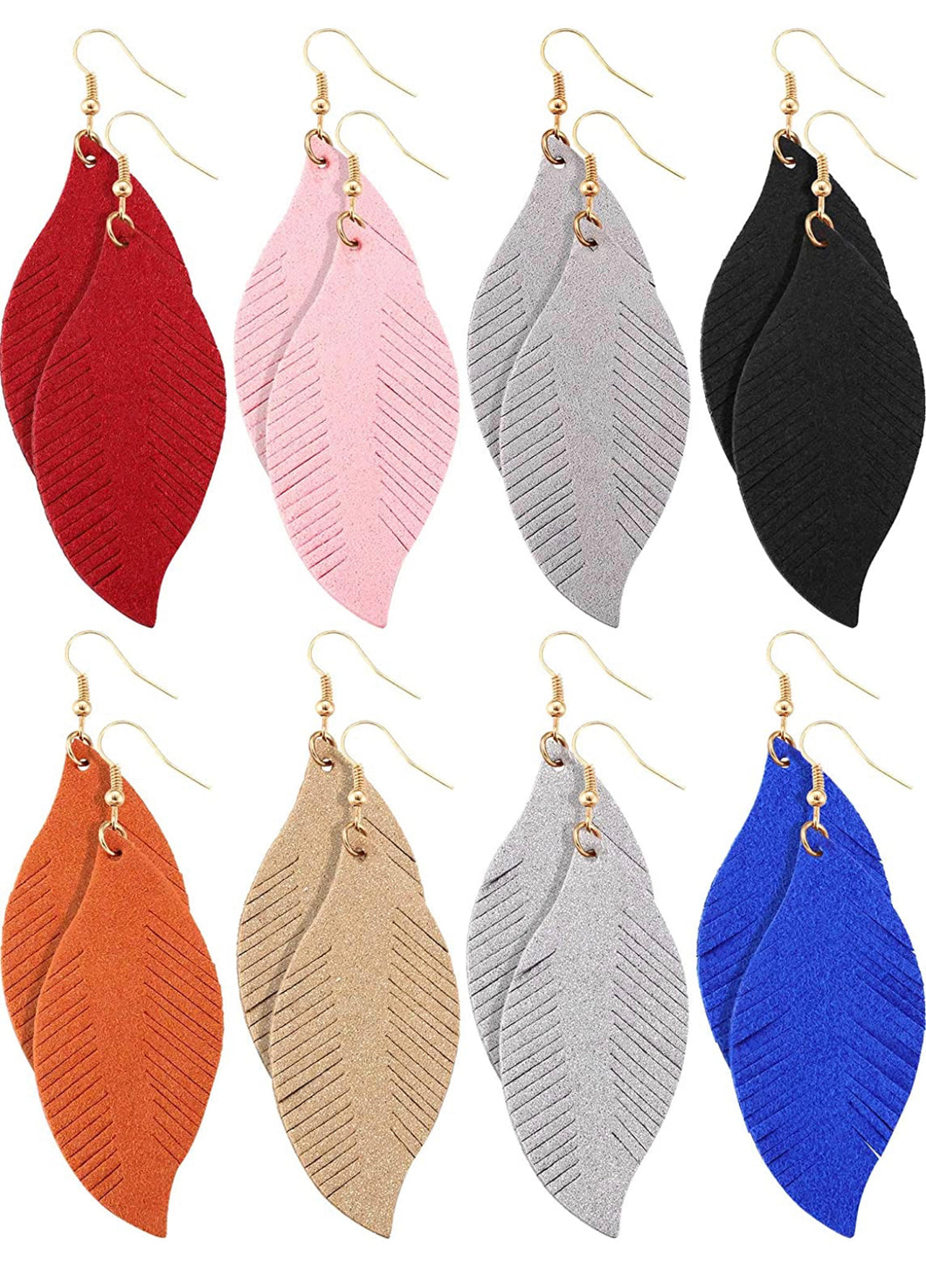 Suede Feather Earring