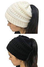 Load image into Gallery viewer, Messy Bun Ponytail Beanie
