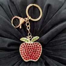 Load image into Gallery viewer, Bling Apple Keychain
